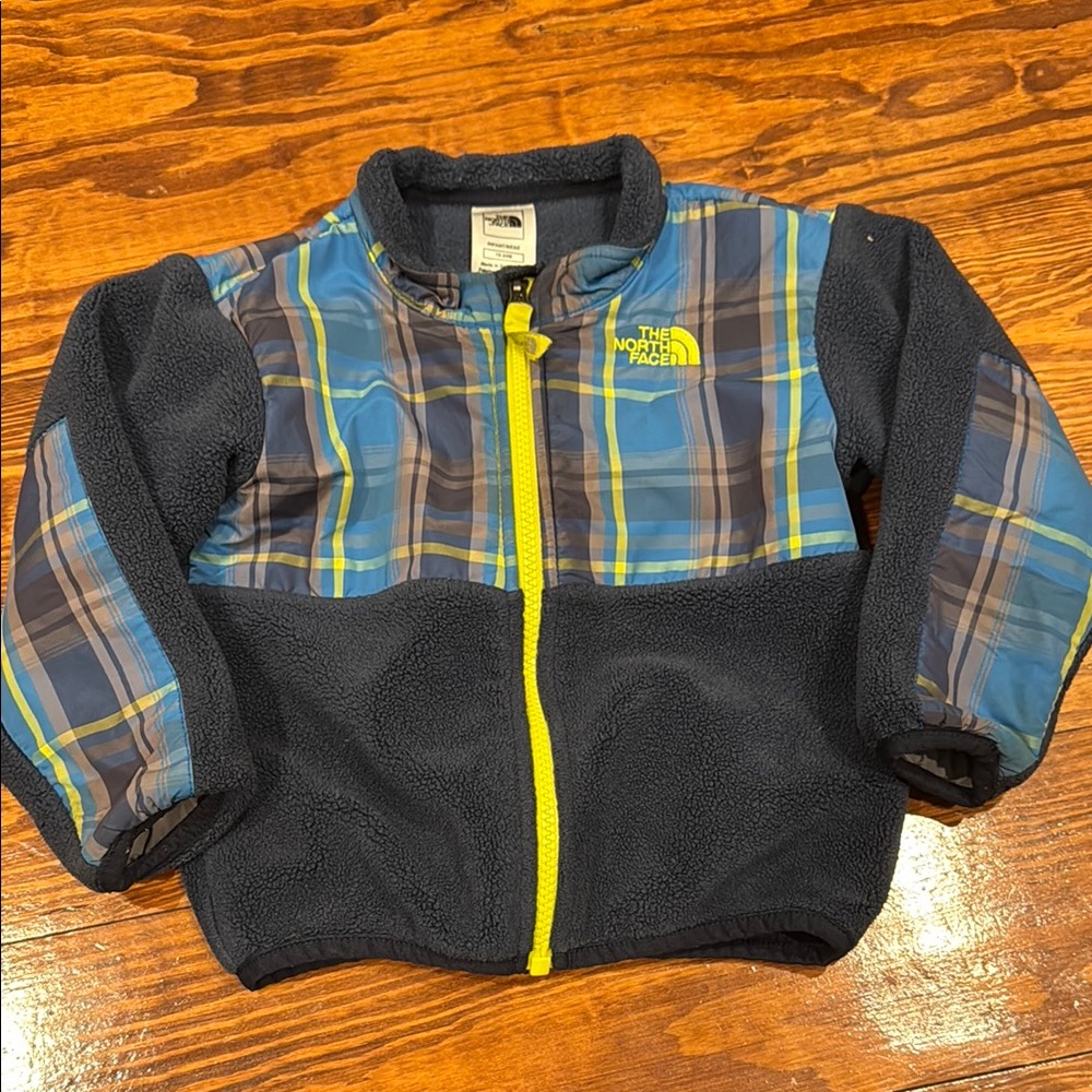 The North Face Plaid Fleece Jacket 18-24 months